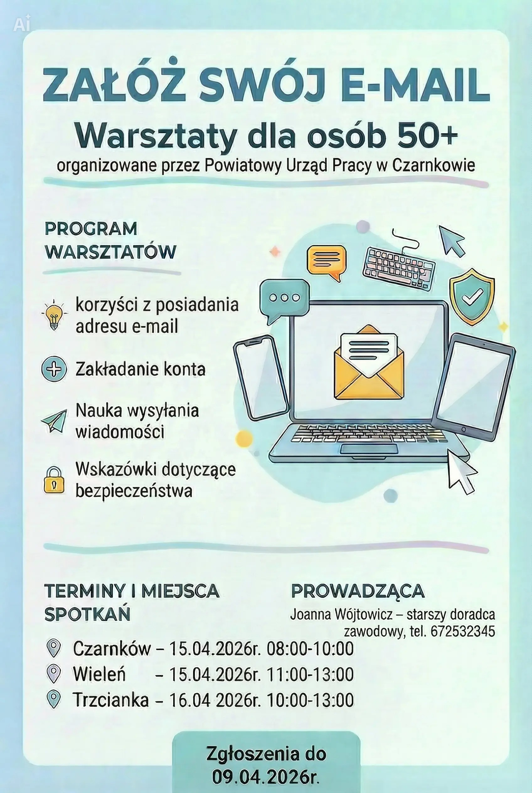 Warsztaty 50+ plakat